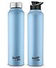 Classic Essentials Stainless Steel Black Bottle and Sipper Combo 1000 ml Sipper (Pack of 2, Blue, Steel)