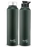 Classic Essentials Stainless Steel Black Bottle and Sipper Combo 1000 ml Sipper (Pack of 2, Green, Steel)