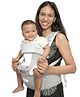 Kids Station 100% Cotton Baby Carrier with Hip Seat  9-in-1 Ergonomic Carrying Positions, Ventilated Design for Indian Weather Adjustable Carrier for 6 to 24 Months (Grey)