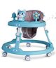 Mee Mee Baby Activity Walker for 6-24 Months | 7 Level Adjustable Height, 360 Wheels, Cushioned with Detachable Music Toy Bar, Anti-Rollover Folding Walker Upto 15kg (Blue)