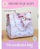 Rosada Unicorn DIY Personalised Tote Bag, Waterproof Multipurpose Kids Bag with Alphabet Name Kit & Toy Hanging  Large (13 x 13 inches)