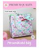 Rosada  Pink Hippo DIY Personalised Tote Bag | Waterproof Multipurpose Kids Bag with Alphabet Name Kit & Toy Hanging  Large (13 x 13 inches)