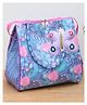 Rosada Blue Flower Multipurpose Lunch Bag | Waterproof Stylish Bag for Outing Activity Picnic Travel for Kids Boy Girl Mom and Baby with Toy Hanging -Large (33x33 cm)