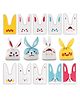 Birthday Popper 50 Pcs Animal Ear Gift Pouches (Small 22 x 13.5 cm)  Assorted Bunny-Ear Designs for Return Gifts, Chocolates, Cookies, Jewelry  Cute Reusable Gift Bags for Kids