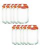 Birthday Popper Red Mason Jar Zip-Lock Pouch | Pack of 10; Medium | Reusable, Leak-Proof Stand-Up Food Storage Bag | Airtight Seal Ziplock Pouches as Birthday Return Gifts