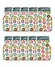 Birthday Popper Donut Mason Jar Zip-Lock Pouch | Pack of 10; Medium | Reusable, Leak-Proof Stand-Up Food Storage Bag | Airtight Seal Ziplock Pouches as Birthday Return Gifts