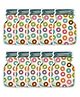 Birthday Popper Donut Mason Jar Zip-Lock Pouch | Pack of 10; Large | Reusable, Leak-Proof Stand-Up Food Storage Bag | Airtight Seal Ziplock Pouches as Birthday Return Gifts