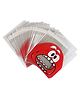 Birthday Popper 100 Pcs Red Monster Face Transparent Gift Pouches Self-Adhesive Small Bags for Kids Birthday Return Gifts, Chocolates, Cookies