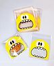 Birthday Popper 100 Pcs Yellow Monster Face Transparent Pouches Small Adhesive Bags for Kids Return Gifts, Cookies, Chocolates, Party Packing