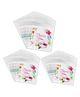 Birthday Popper 100 Pcs Floral Thank You Gift Pouches | Small Self-Adhesive Treat Bags with Transparent Design for Chocolates, Cookies, Jewelry, Snacks, Return Gifts & Weddings