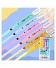 Birthday Popper Erasable Highlighter Pens  Pack of 6 Vibrant Colors  Dual Tip, Smooth Writing, Non-Toxic  Ideal for School, Office, Notes, Journals & Crafts