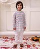 KID1 Cotton Woven Full Sleeves Threadwork Detailed Kurta Pyjama Set - Multi Colour