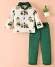 Mark & Mia Full Sleeves Winter Wear Night Suit With Animal Print - Green