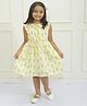 Ka-mee Cotton Woven Sleeveless Pineapple Printed Dress - Yellow