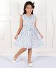 Ka-mee Cotton Woven Sleeveless Floral Printed Dress - Blue