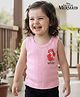 Babyhug Disney Sleeveless Thermal Vest with Disney Princess Ariel Graphic - Pink
