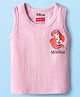 Babyhug Disney Sleeveless Thermal Vest with Disney Princess Ariel Graphic - Pink