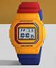 CARLINGTON Colour Blocked Digital Sports Watch - Multi Colour