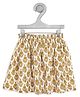 Ka-mee Cotton Woven Floral Printed Skirt - Yellow