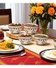 VOIDROP Set of 4 Grey Drape Ceramic Handcrafted Dal Katori/Bowls for Vegetable, Cereals,Small Serving Bowl for Home Kitchen Dining Table