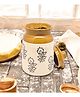 VOIDROP Blue Printed Ceramic Barni Jar - Handmade Storage Containers with Lid, Ceramic Pickle Jar 1 L.