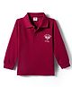 Zero Interlock Knit Full Sleeves Polo T-Shirt with Born to Ride  Text Print - Maroon