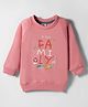 Zero Looper Knit Raglan Full Sleeves Animal Printed Sweatshirt - Pink