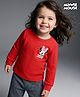 Babyhug Disney Full Sleeve Thermal Vest With Minnie Mouse Graphic - Red
