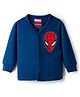 Babyhug Marvel Full Sleeve Front Open Thermal Vest With Spider-man Graphic - Blue