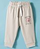 Zero Interlock Knit Full Length Lounge Pants with Champion Print - Cream