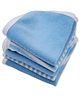 My Milestones Premium Wash Cloths Pack of 5 L 22 x B 22 cm - Light Blue