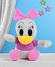 Disney Daisy Duck Sitting Soft Plush Toy Pink - Height 20.5 cm