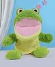 Fuzzbuzz Talking Hand Puppet Frog Green - Height 36 cm