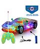 NHR Gear Simulation Remote Control Rechargeable Car with Sound & 3D Light - Multicolour