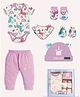 Polka Tots Unicorn Print Mini Newborn Gift Hamper Set - Lavender