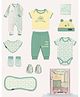 Polka Tots Heart Print Jumbo Newborn Gift Hamper Set - Teal Blue