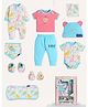 Polka Tots Heart Print Jumbo Newborn Gift Hamper Set - Multicolor