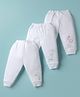Pink Rabbit Cotton Knit Full Length Animal Printed Lounge Pants Pack Of 3 - White