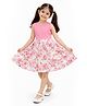 Zion Viscose Rayon Woven Sleeveless Floral Printed Dress - Pink & White