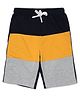 ALAN JONES Cotton Blend Knit Cut & Sew Shorts - Navy Blue