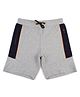 ALAN JONES Cotton Blend Knit Side Taped Shorts - Grey