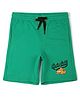 ALAN JONES Cotton Blend Knit Springfield Text Printed Shorts - Green