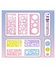 Muren Doodle Buddy 7+1 Drawing Ruler & Stencil Kit with 10-Color Pen  Creative Learning Toy for Kids-Random Color