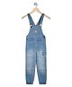 Olele Denim Woven Sleeveless Washed Dungaree - Blue