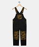 Olele Twill Woven Sleeveless Camouflage Printed Dungaree - Black