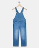 Olele Denim Woven Sleeveless Washed Dungaree - Blue