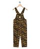 Olele Twill Woven Sleeveless Camouflage Printed Dungaree - Green