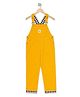 Olele Twill Woven Sleeveless Checked & Nd Text Patch Detailed Dungaree - Yellow
