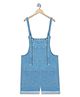 Olele Denim Woven Sleeveless Solid Dungaree - Blue