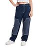 Olele Cotton Denim Woven Thread Work Embroidered Jeans - Blue